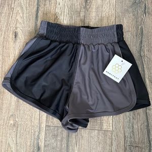 Honeycut NWT athletic dance shorts. Black & grey two tone. Size adult xxs (0-2)
